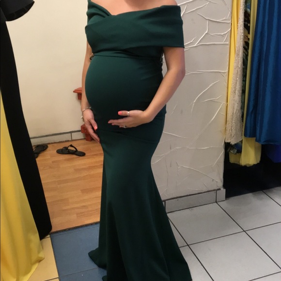 Forest Green Formal Dress - Picture 2 of 4